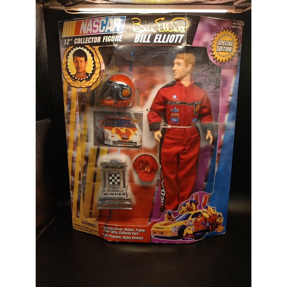Bill Elliott NASCAR 12" Collector Figure McDonalds Special Ed 1997